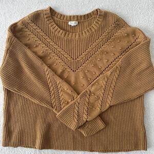 Tribal Jeans Women's Crew Neck Gold Knit Sweater - Size XL